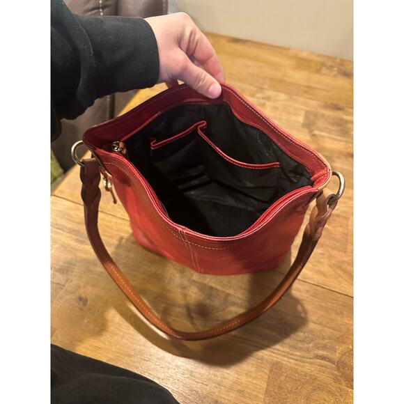 Fossil Jolie Leather Shoulder Bag Orange/Red Medium Size Purse Classic - Picture 5 of 15